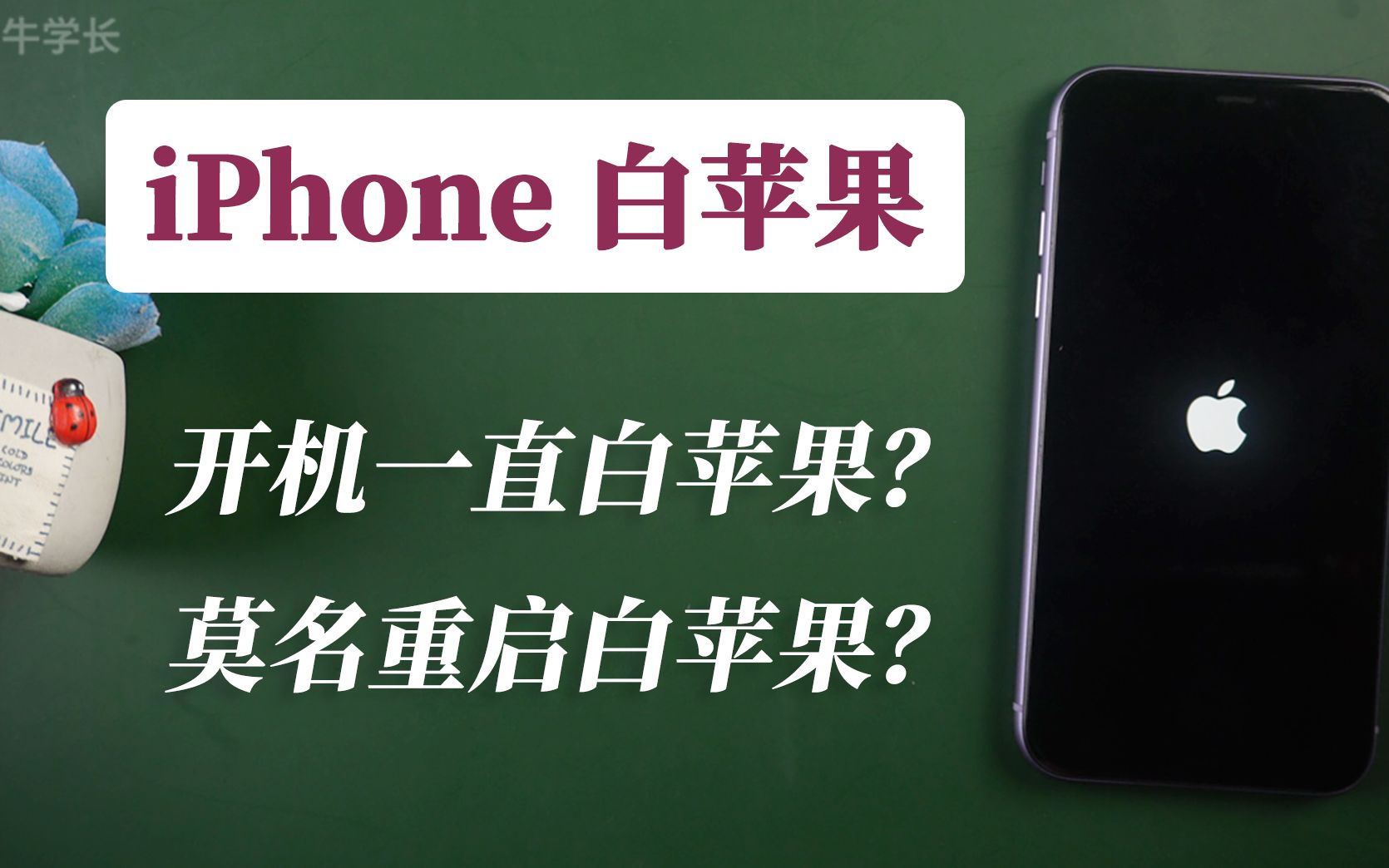 iPhone11开机一直显示白苹果?iPhoneX莫名关机重启白苹果,怎么修复?哔哩哔哩bilibili