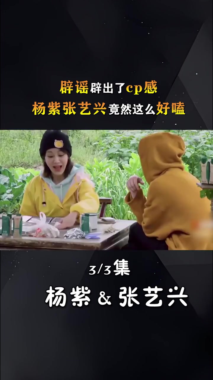 杨紫张艺兴竟然这么好嗑,"绯闻夫妇"好甜 #杨紫 #张艺兴 #cp感 #甜蜜