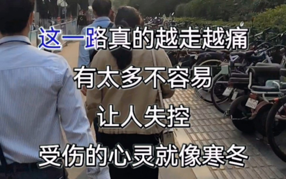 这一路真的越走越痛,有太多不容易让人失控,受伤的心灵就像寒冬.