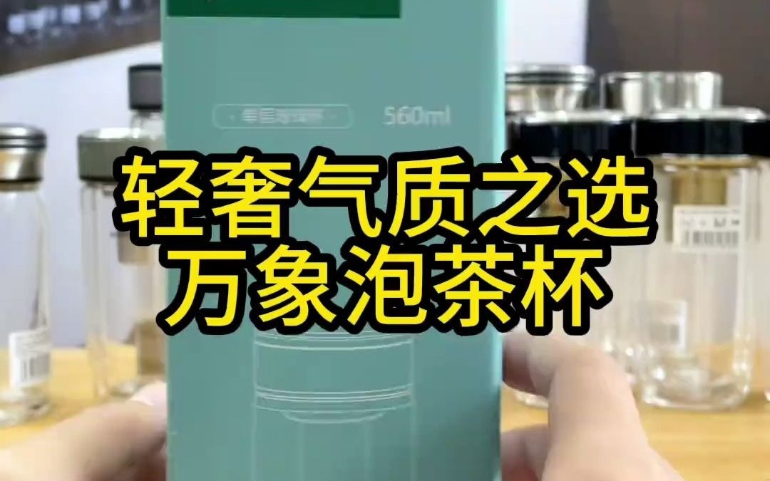 万象轻奢之选泡茶杯!中秋好礼季 高硼硅玻璃 男士水杯推荐 万象水杯哔哩哔哩bilibili