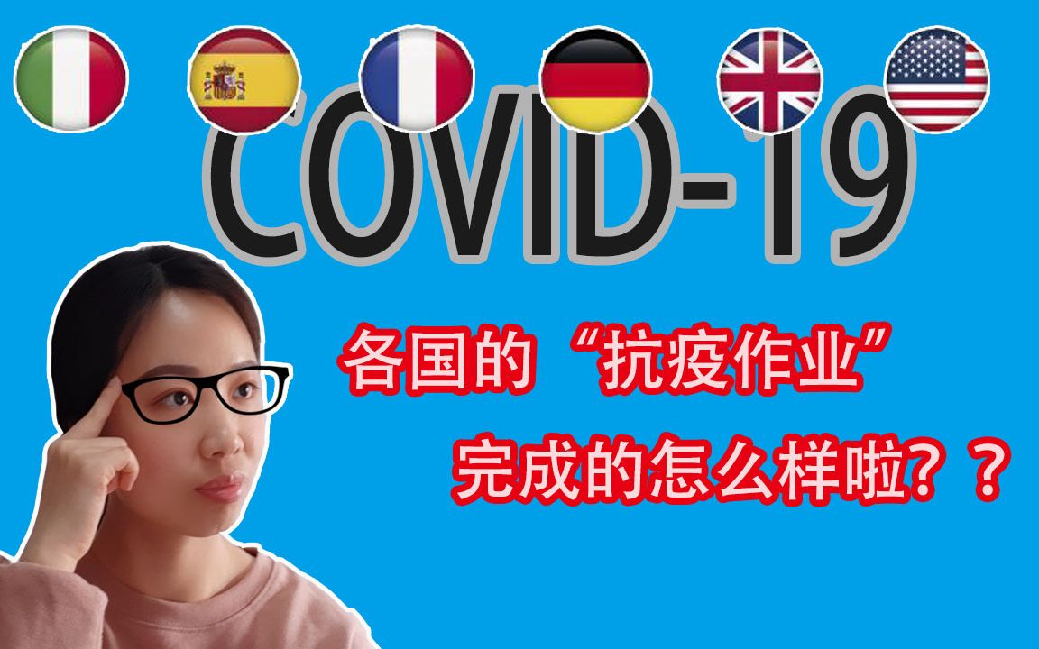 欧美各国抗疫政策对比,新冠病毒肺炎疫情COVID19,意大利,西班牙,德国,法国,英国,美国哔哩哔哩bilibili