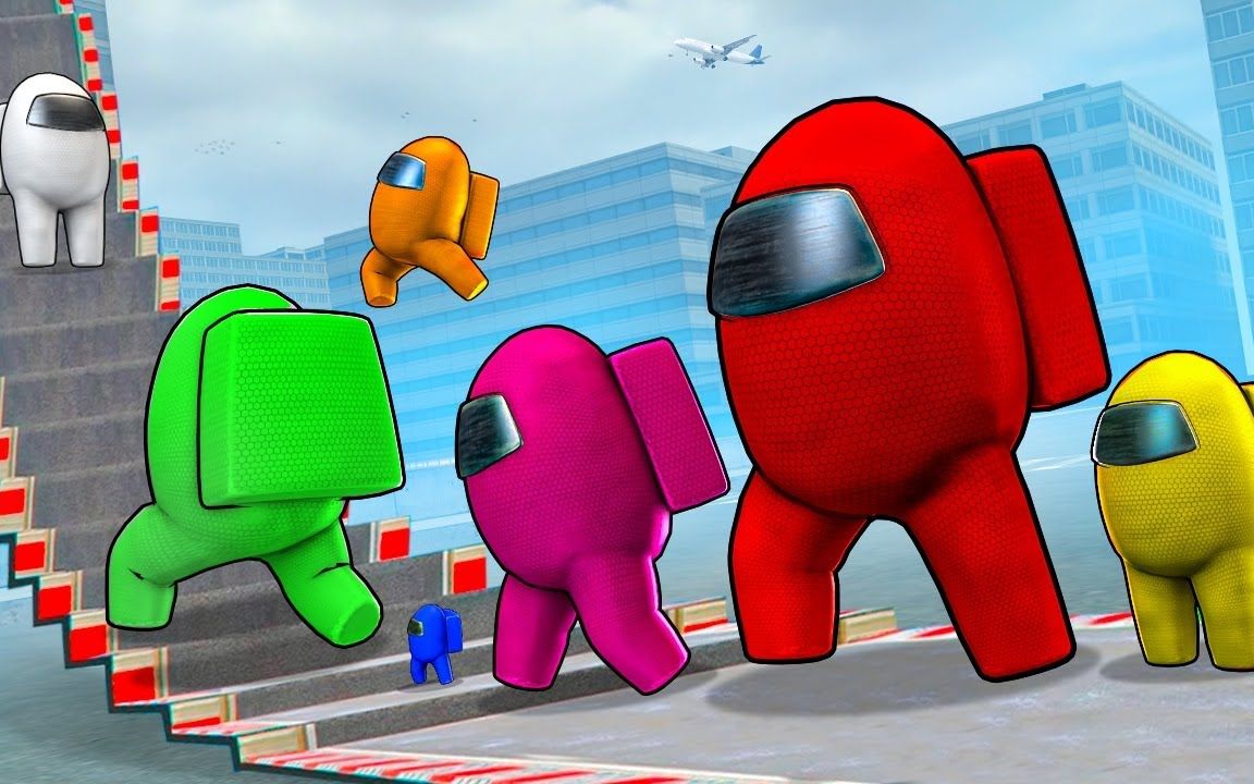 活动作品amongus狼人杀太空小人进行跳高比赛但是它们当中有叛徒阻拦