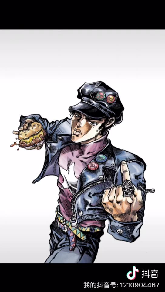 手绘jojo风格自画像,致敬荒木老师