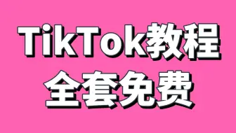 【tiktok最新全套教程】花2w买的tiktok运营教程无偿分享，从小白到高手全阶段详细讲解（抖音国际版tiktok教程、Tiktok零基础起步，跨境电商）