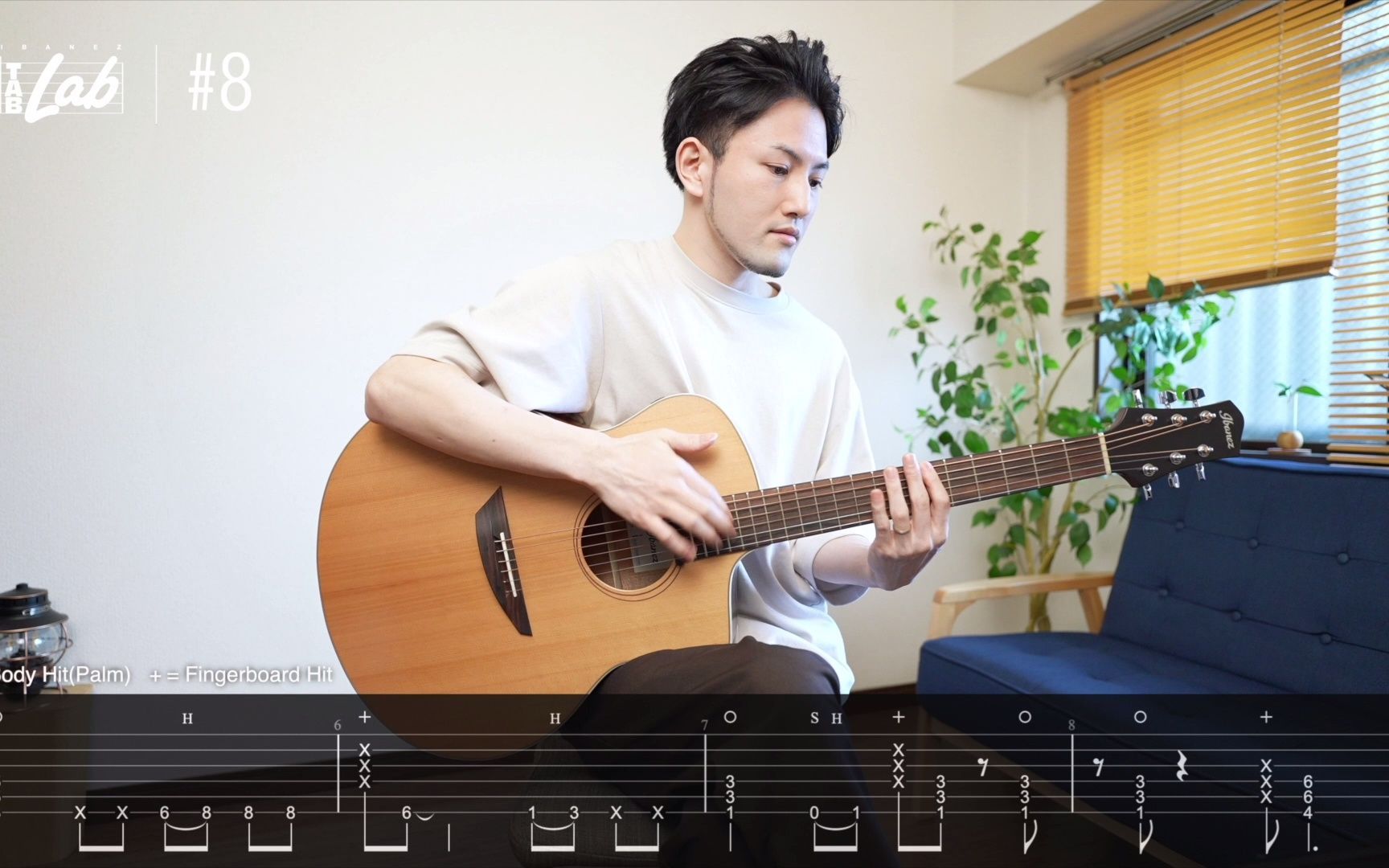 【tablab】#8 percussive fingerstyle (附tab谱子) 井草圣二【吉他谱