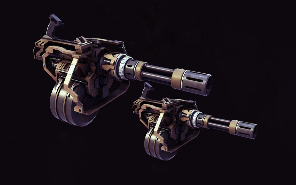 【3dmax建模】从拉box开始制作次世代武器模型,加特林枪械模型制作