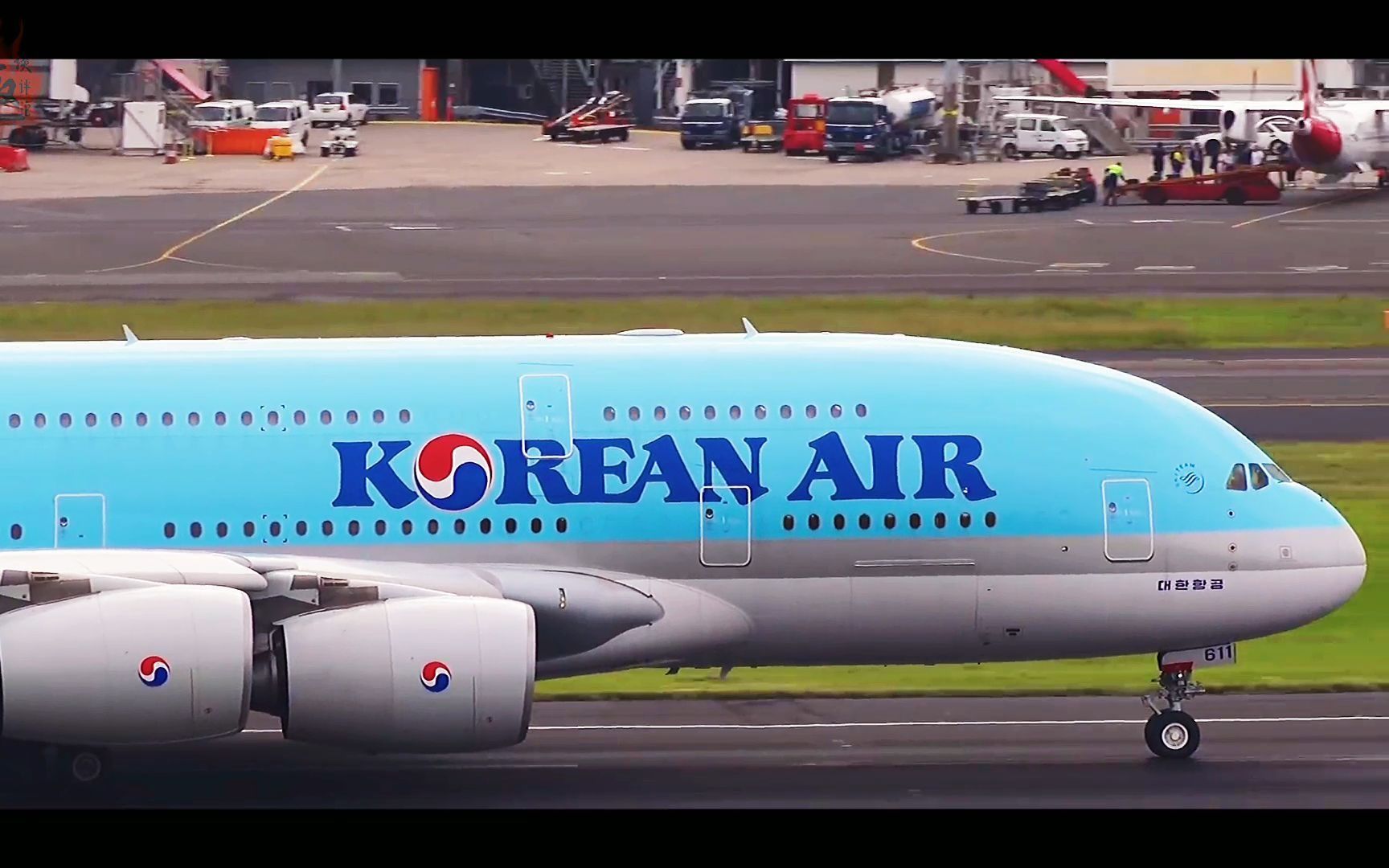 一起来看空客a380-800和波音787-9起飞过程,解压.