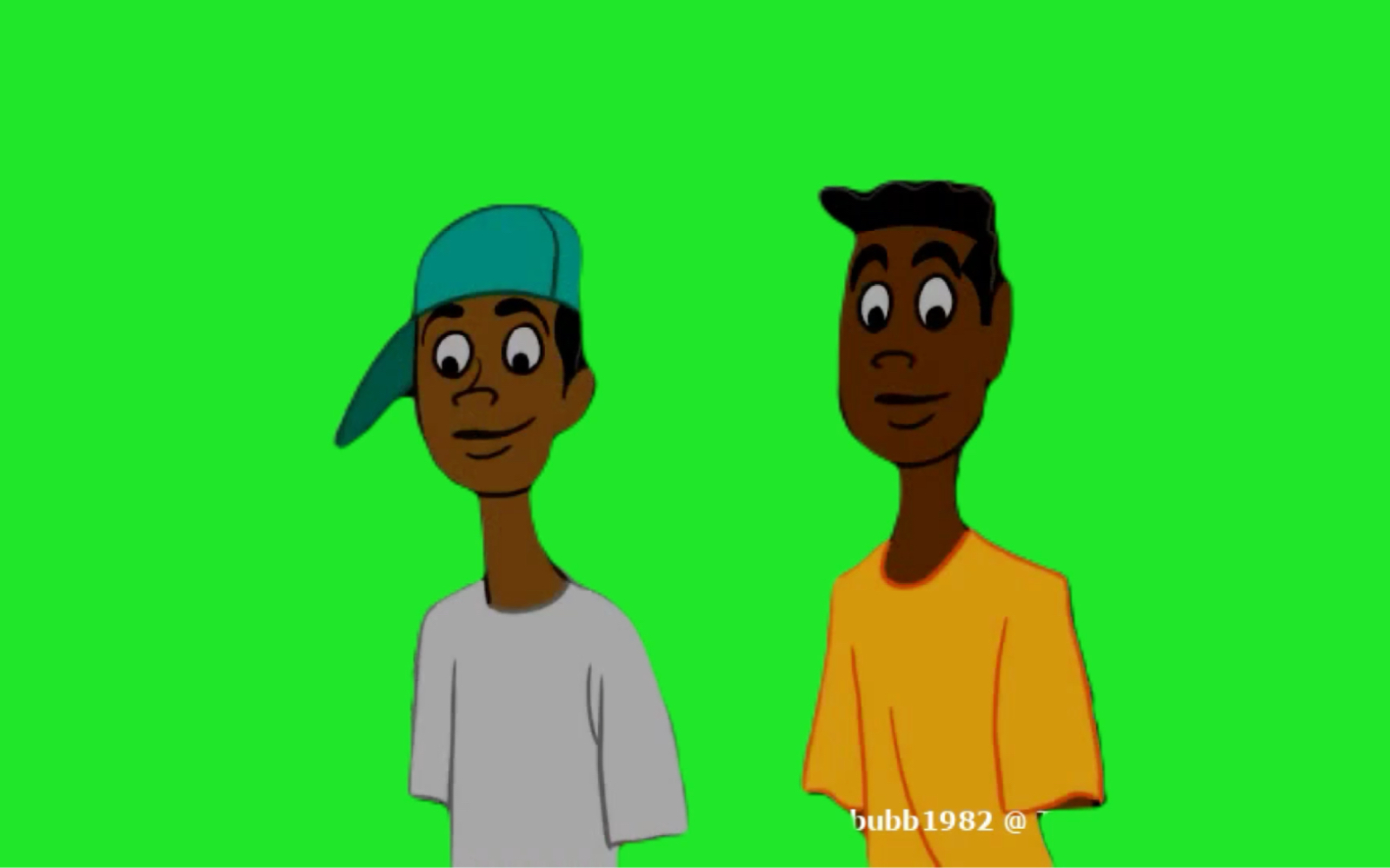 眼神交流的两位街头小子素材.gb