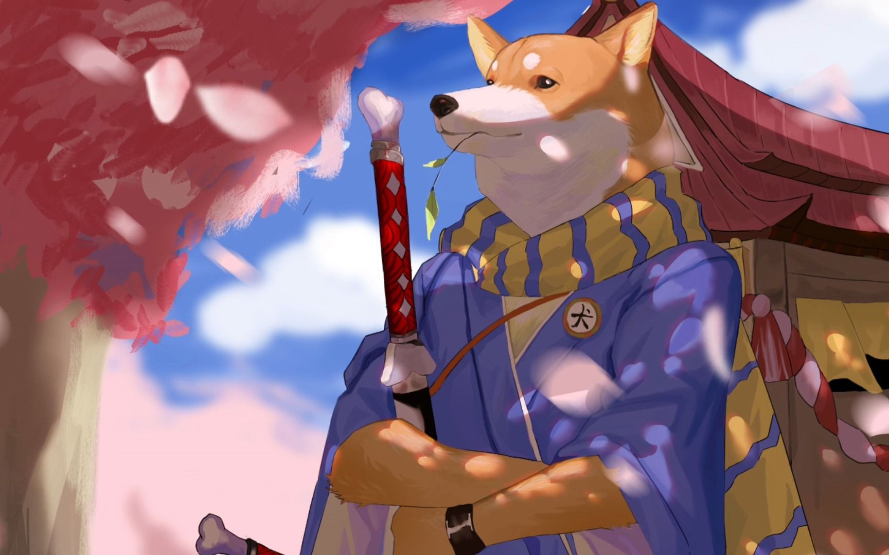 【ps板绘】阴阳师·犬神——同人绘图过程