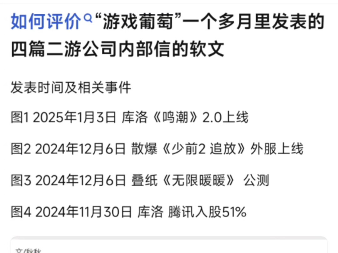 如何评价“游戏葡萄”一个月里发表的4篇二游公司内部信的软文?哔哩哔哩bilibili