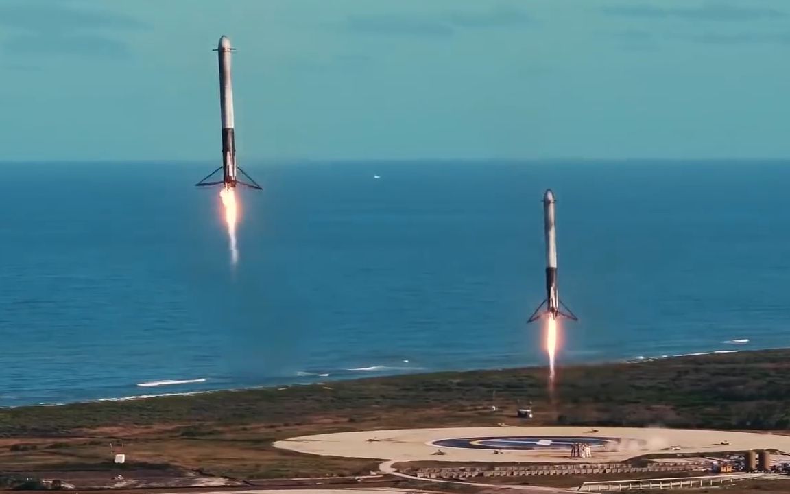 [图]Space X 火箭回收剪辑，太科幻了！