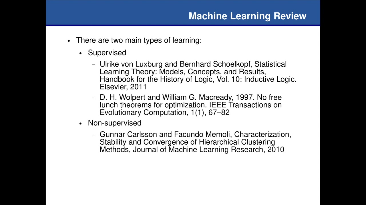 [图]Course on the Statistical Learning Theory (Fall 2020)