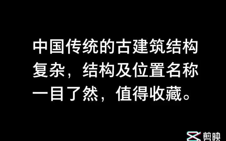 [图]中国传统的古建筑结构复杂，结构及位置名称一目了然，值得收藏。