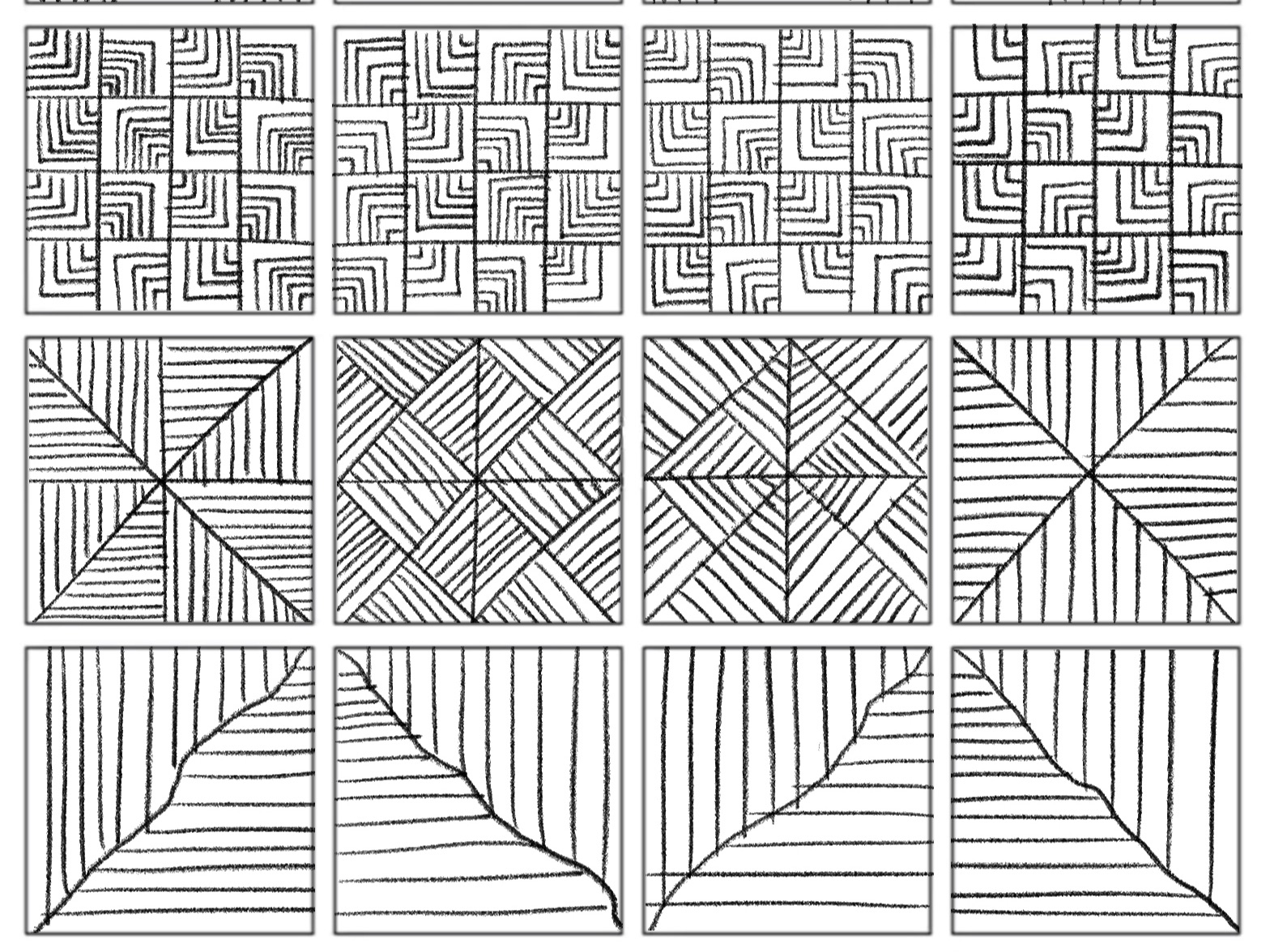 排笔画手法图片