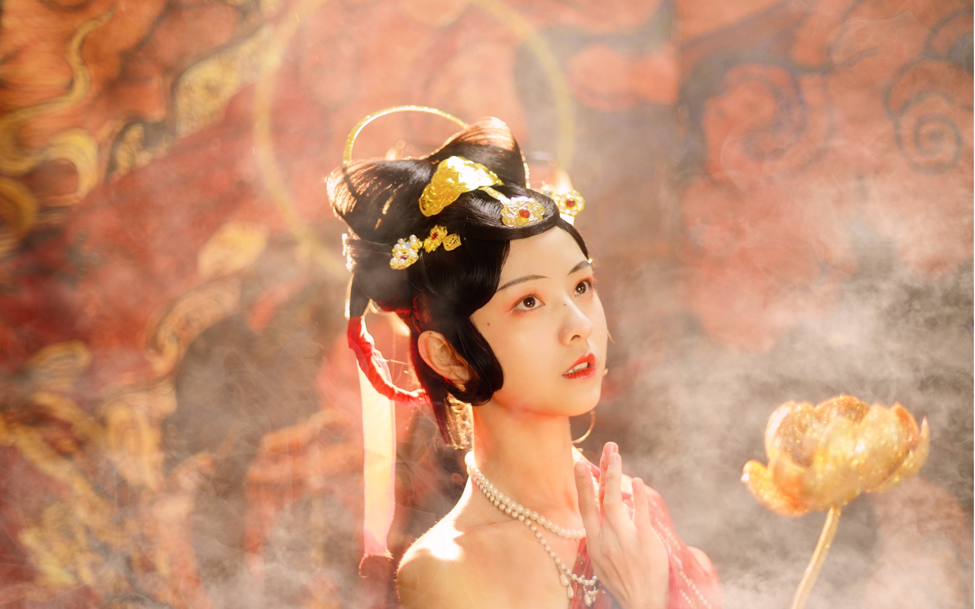 【妆发教程】一个好看实用的敦煌天女教程/大家好,我的模特从壁画里飞
