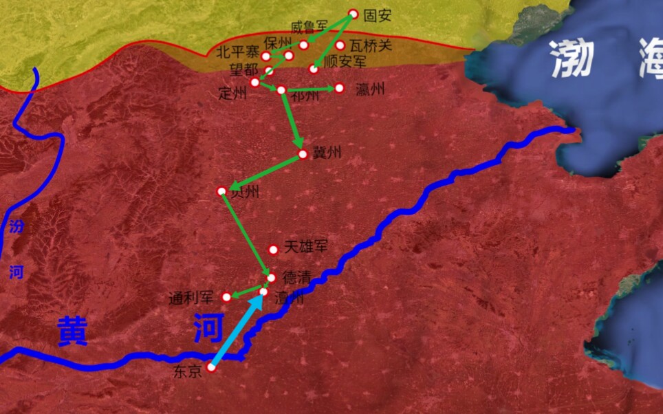 [图]3D沙盘地图推演宋辽澶渊之战，宋辽签订澶渊之盟维持百余年和平