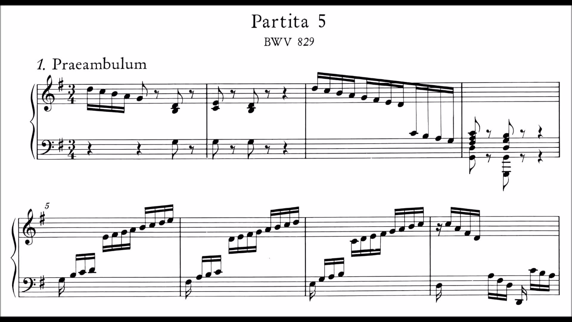 [图]巴赫-G大调帕蒂塔 第5首 BWV 829