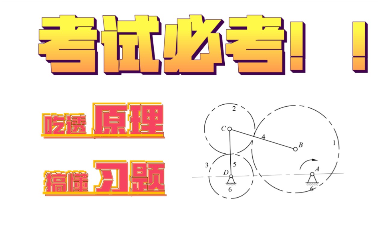 机械原理考研 自由度计算 高副低代 拆分杆组 好题哔哩哔哩bilibili