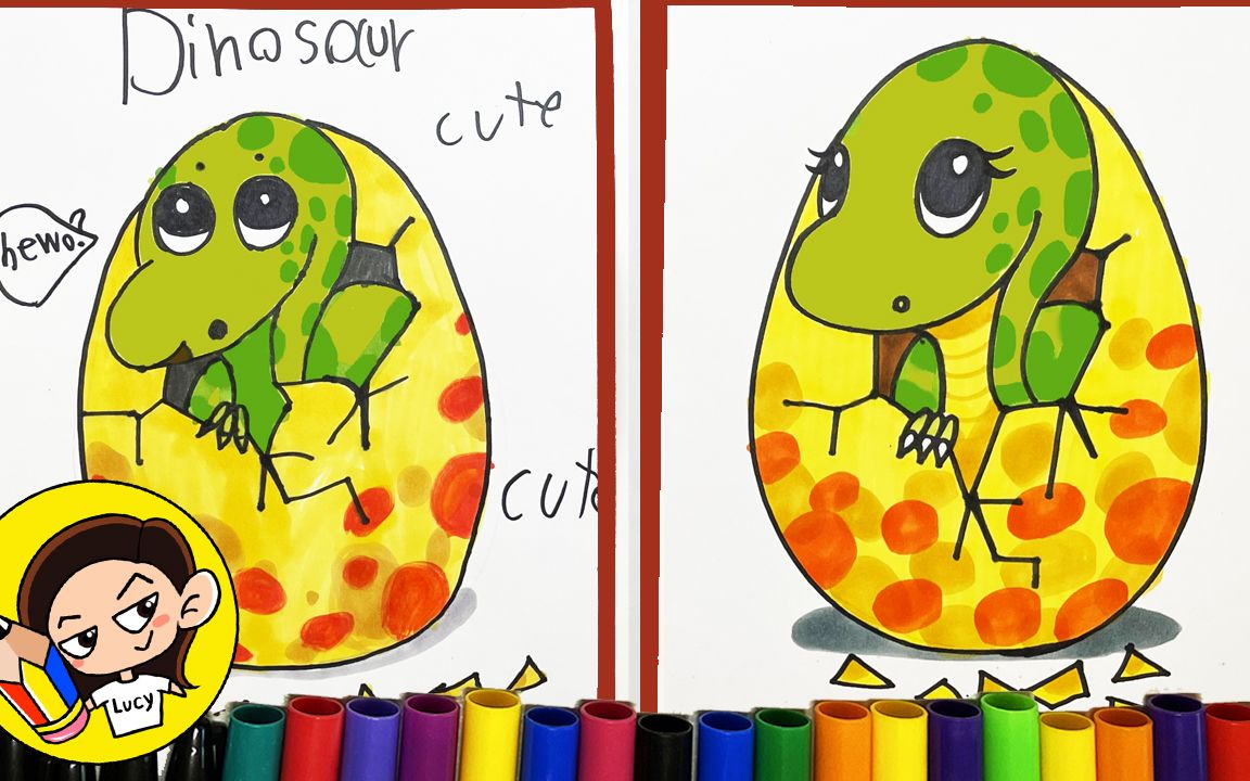 鸡蛋上画恐龙图片图片