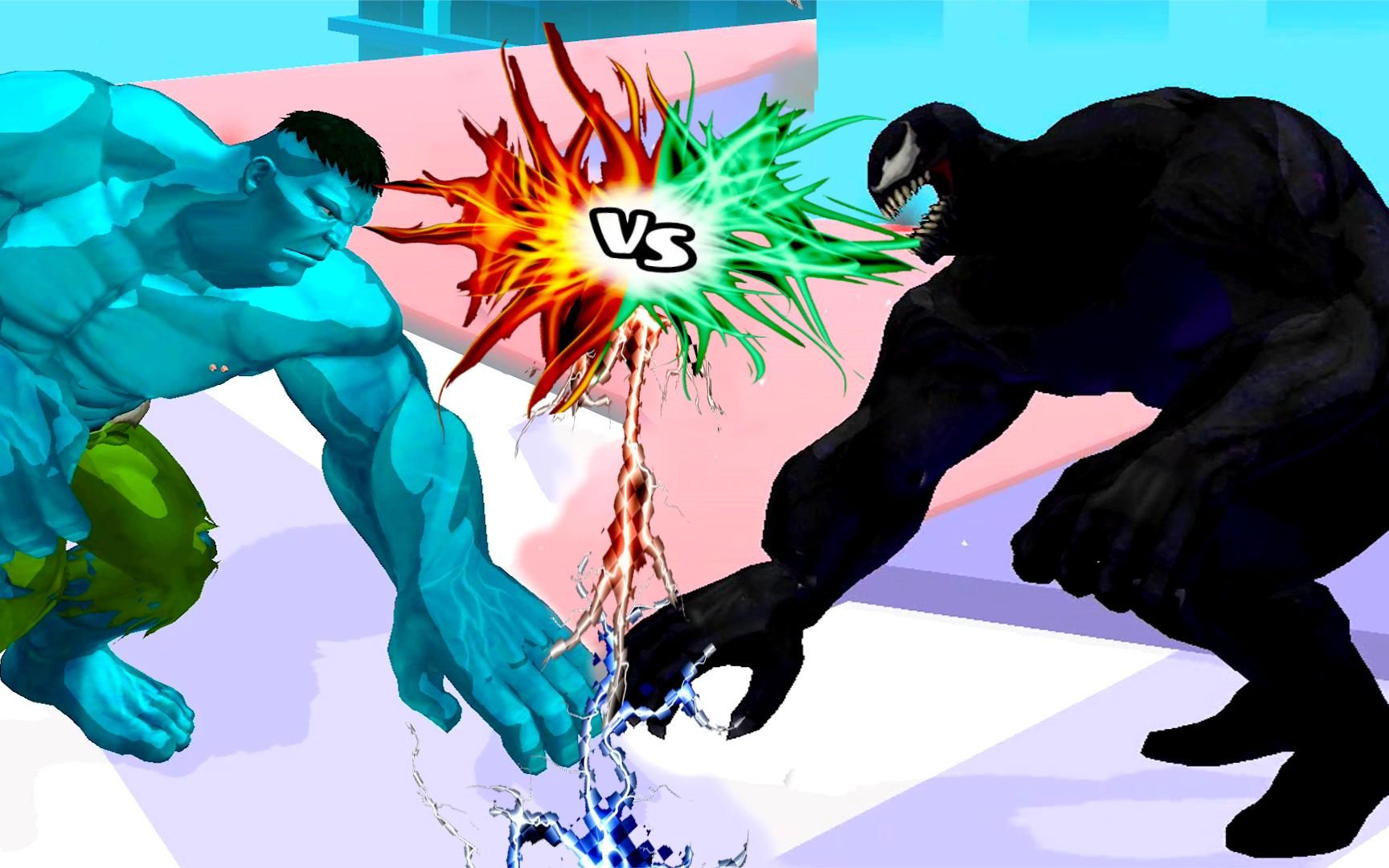 绿巨人向毒液人发起了挑战 谁的力气大呢?