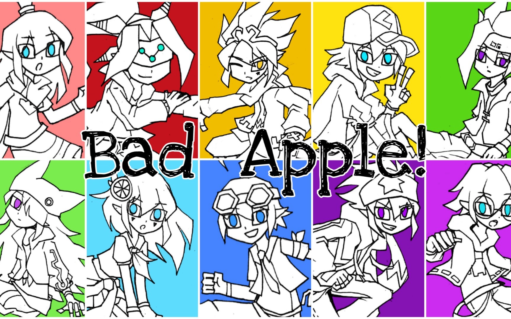 [图]【凹凸世界手书】全员高闪群像·Bad Apple!!