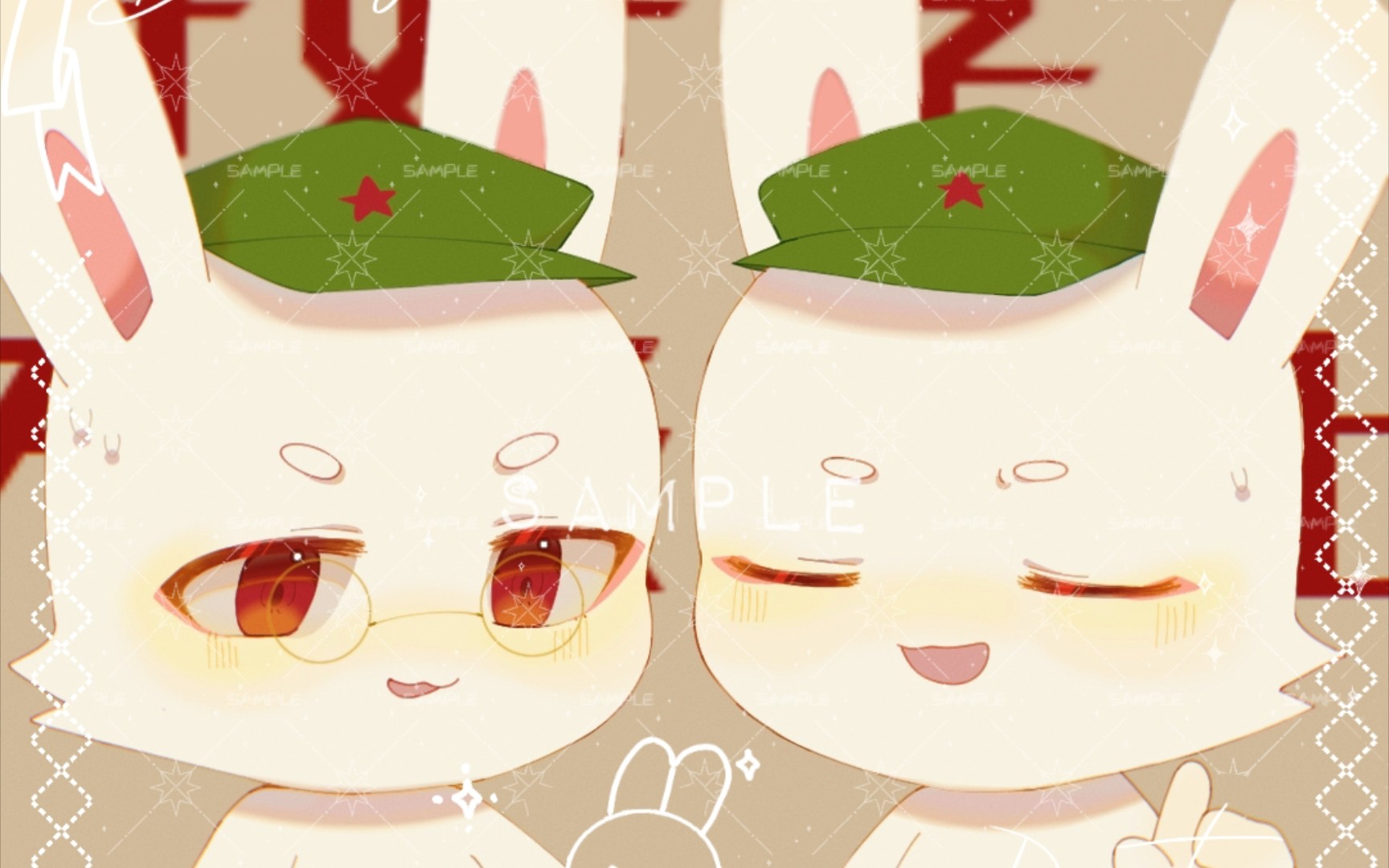 那兔绘画过程稿件过程