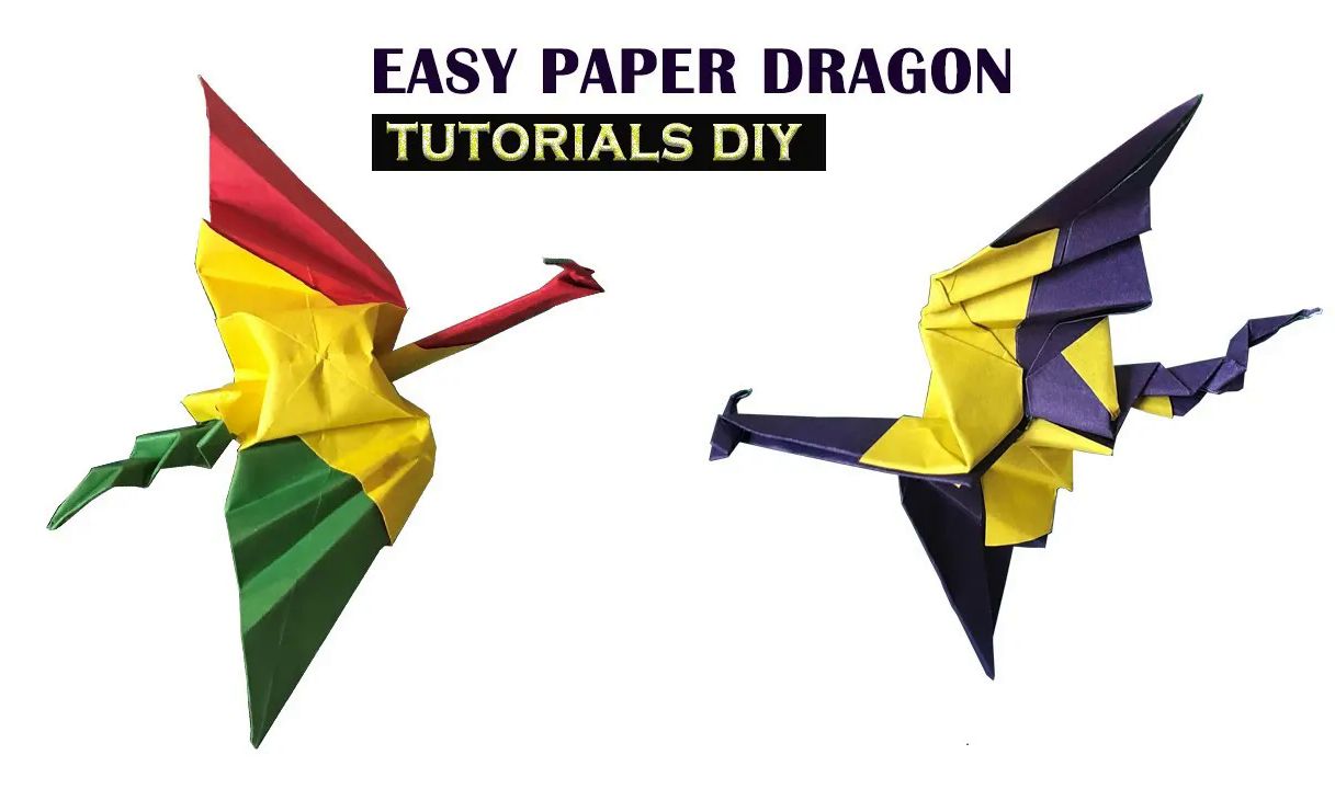 【Yellow Paper Origami】多彩龙折纸教程 How to Make Paper Dragon Step by Step哔哩哔哩bilibili