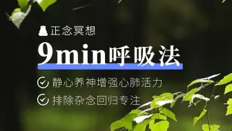9min正念冥想 | 入门必练数息法！静心养神，增强心肺活力，提升专注力