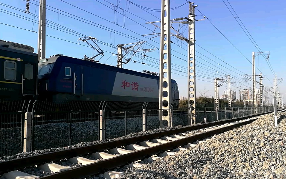 济局济段hxd3c 0948牵引k1282深圳东-济南 减速通过,准备进站停车