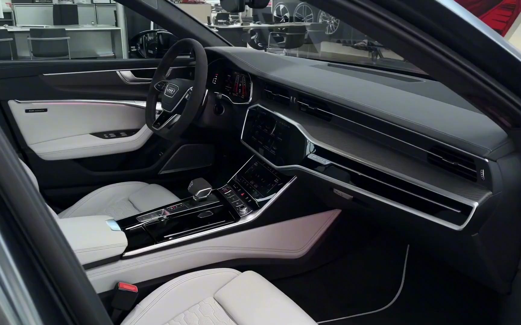 2023款奥迪rs6 avant碳黑色新款外观内饰欣赏