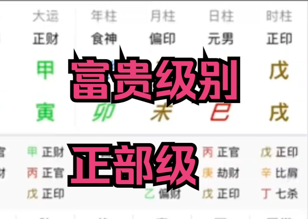 富贵级别,正部级哔哩哔哩bilibili