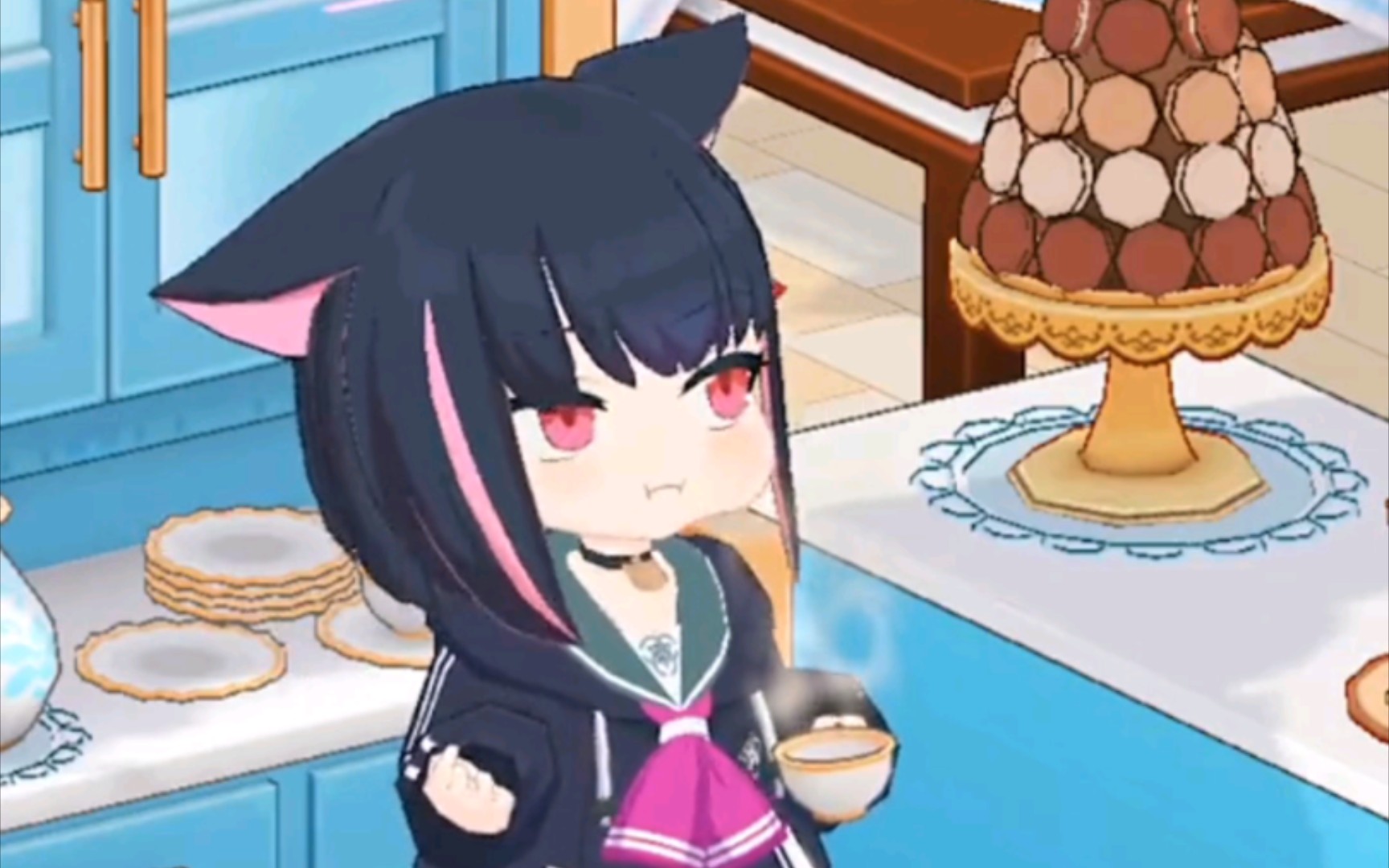 【碧蓝档案】可爱猫猫女千纱的可爱小动作合集