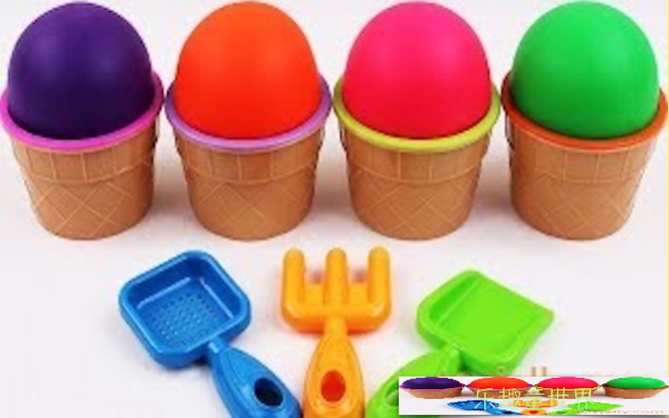 4 色 Play Doh 冰淇淋杯玩具总动员惊喜蛋米老鼠惊喜蛋童谣 儿童DIY 玩具哔哩哔哩bilibili