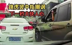 Télécharger la video: 路虎竖中指嘲讽，下一秒车主发出猪叫声，大快人心啊