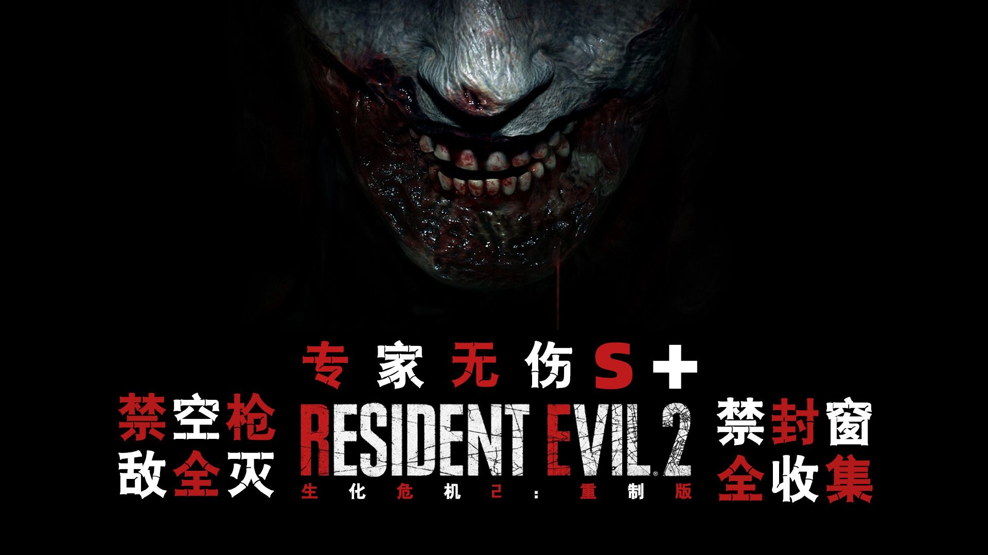 『生化危机2:重制版』专家难度 - 无伤s  - 敌全灭 - 全收集 - 地图全