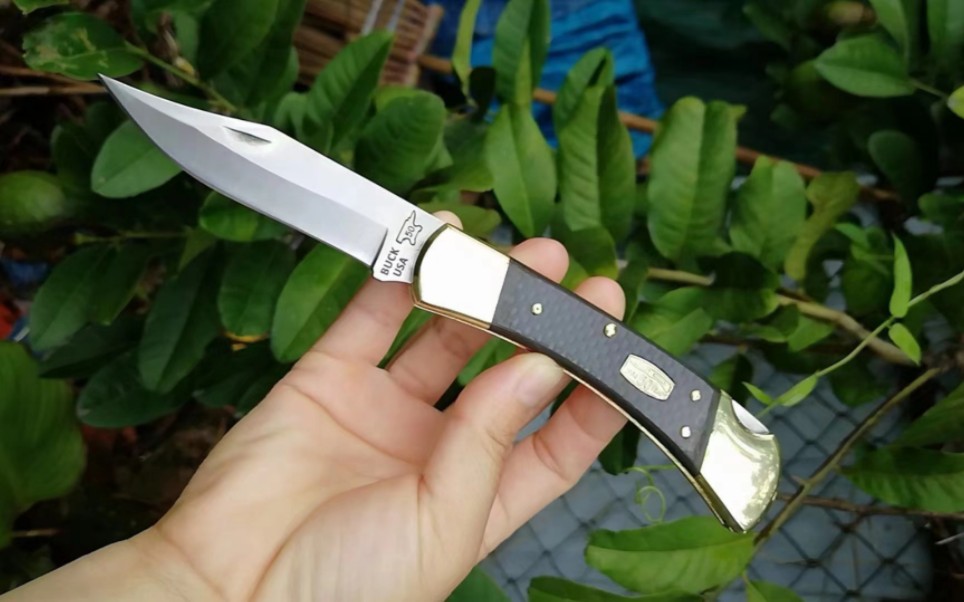 国货复刻:巴克buck110brs-50周年纪念版折刀,随身多用便携小刀水果刀