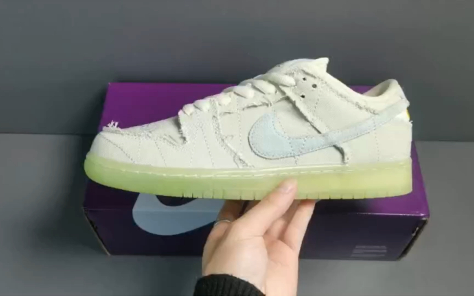 【实拍欣赏】nike sb dunk low 万圣节撕撕乐 木乃伊 夜光