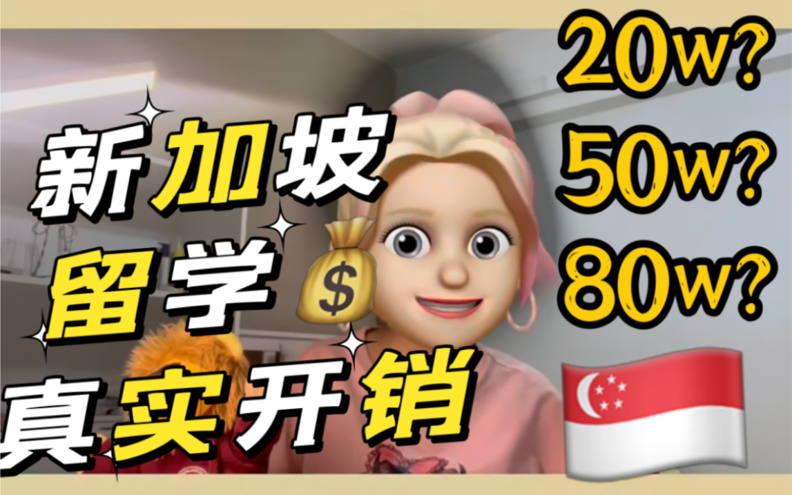 新加坡留学一年要花多少钱?新加坡国立学姐为你揭秘哔哩哔哩bilibili