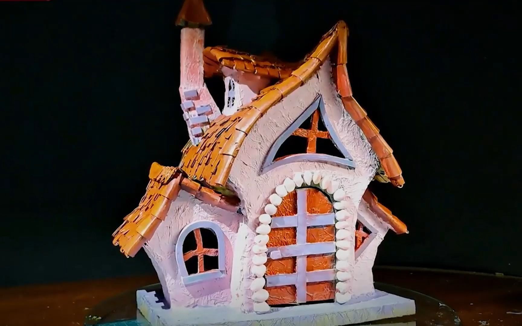 用纸板制作童话小屋,手工制作,创意手工