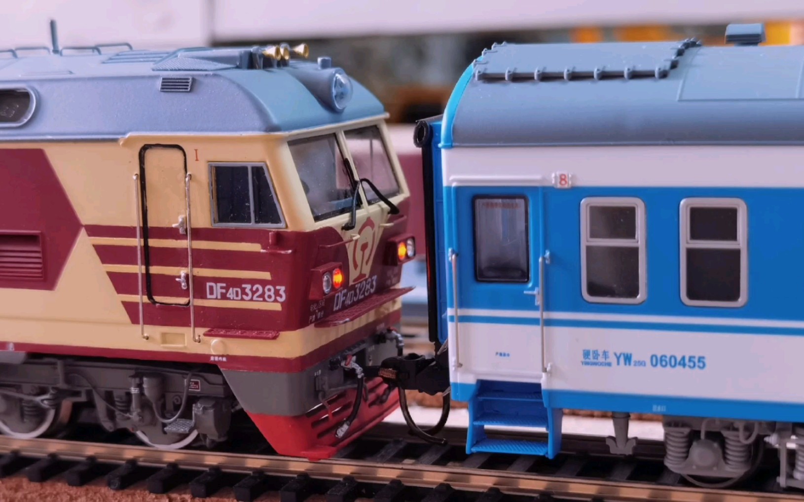 【火车模型】昨日的模型小运转～df7c调车作业以及 货机拉客