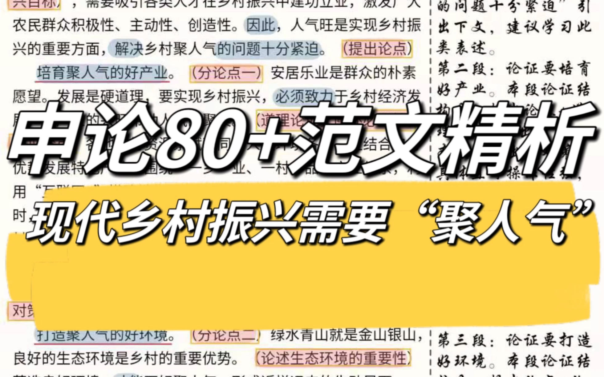 【80+范文精读】现代乡村振兴需要“聚人气”哔哩哔哩bilibili