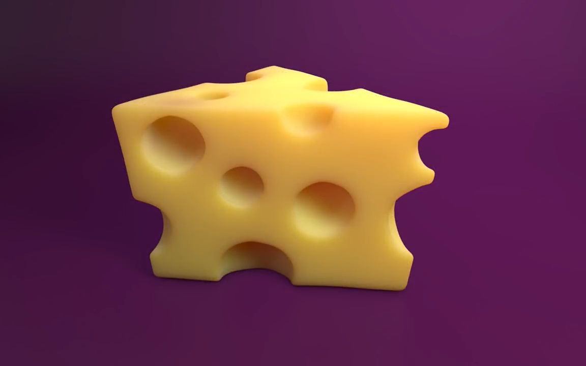 c4d——体积对象制作奶酪模型