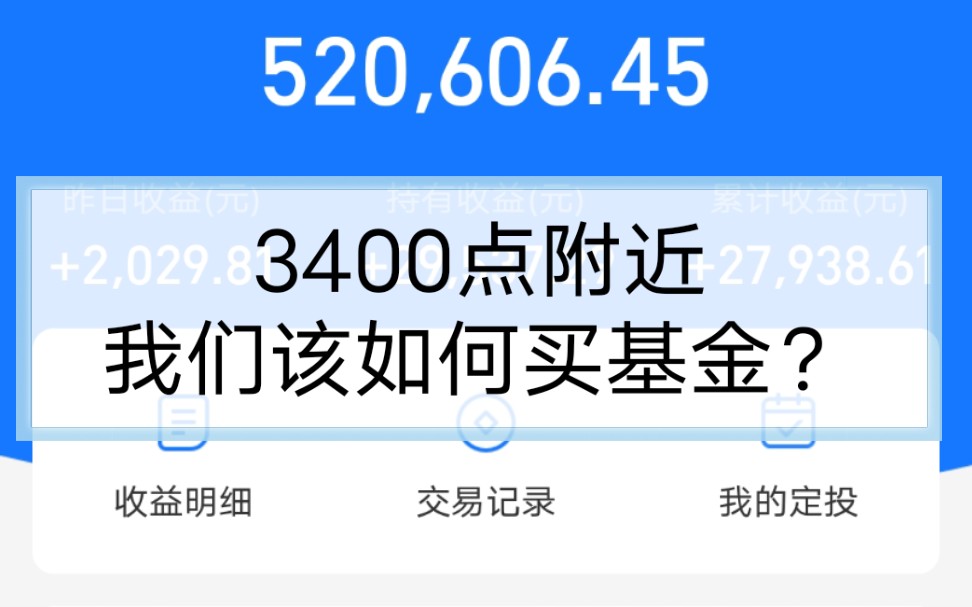 3400点附近我们该如何买基金?哔哩哔哩bilibili