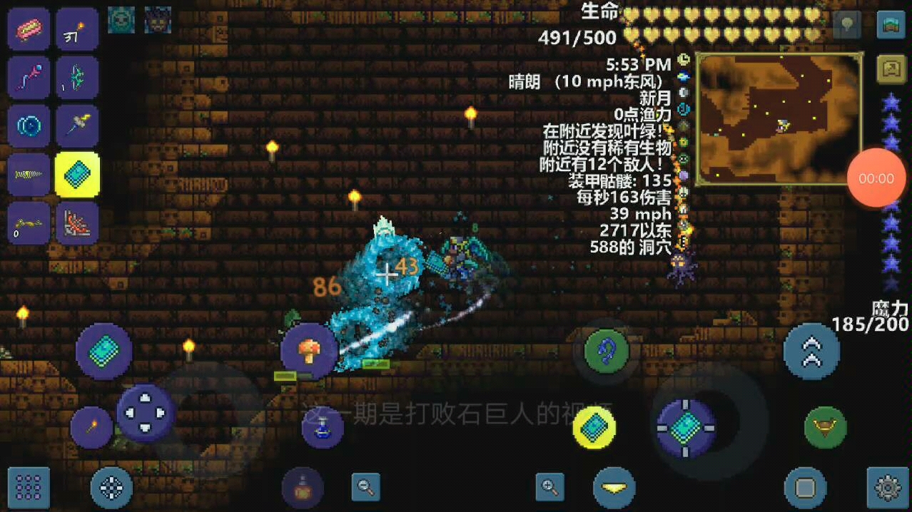 石巨人拜月教主泰拉瑞亚打完了石巨人和拜月教教主