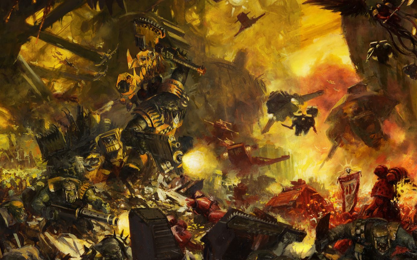 白灵的战锤人物愉快的兽人高材生纳兹德雷格40k绿皮兽人