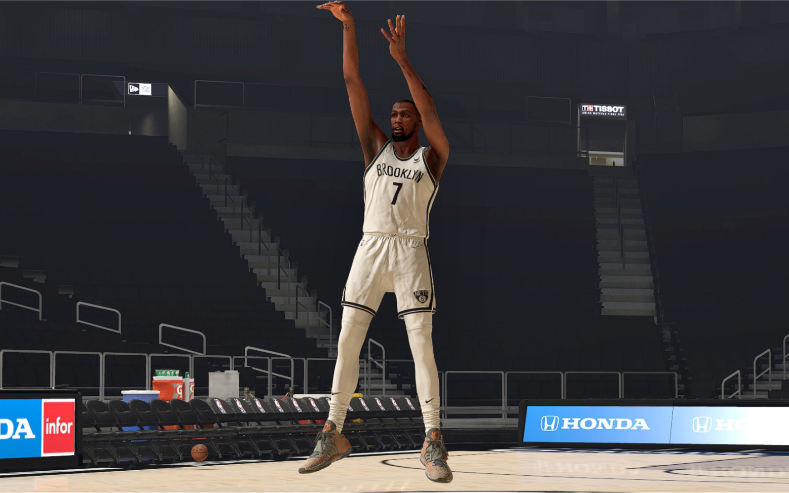 《nba 2k22投篮修改 第四弹》凯文杜兰特投篮动作组合 细节还原膝盖