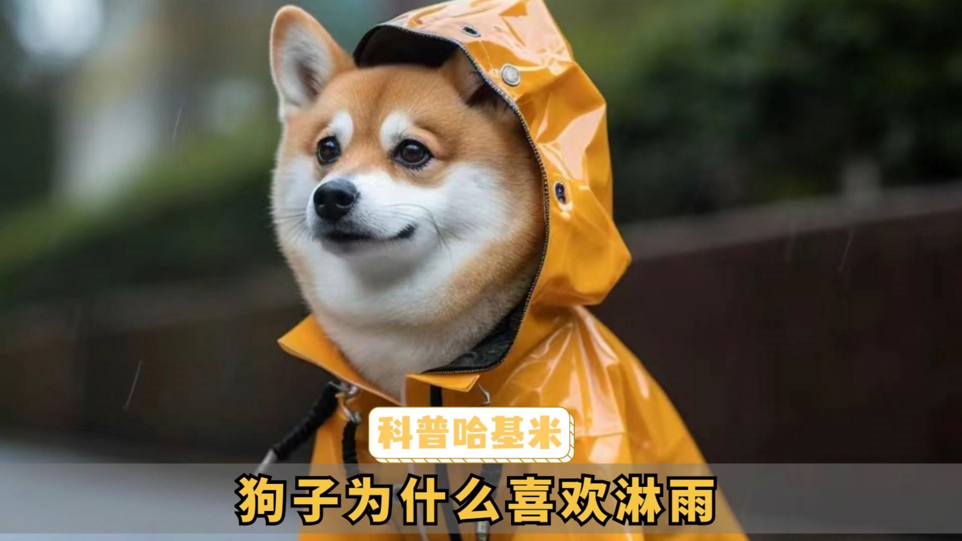 淋雨的狗动画图片