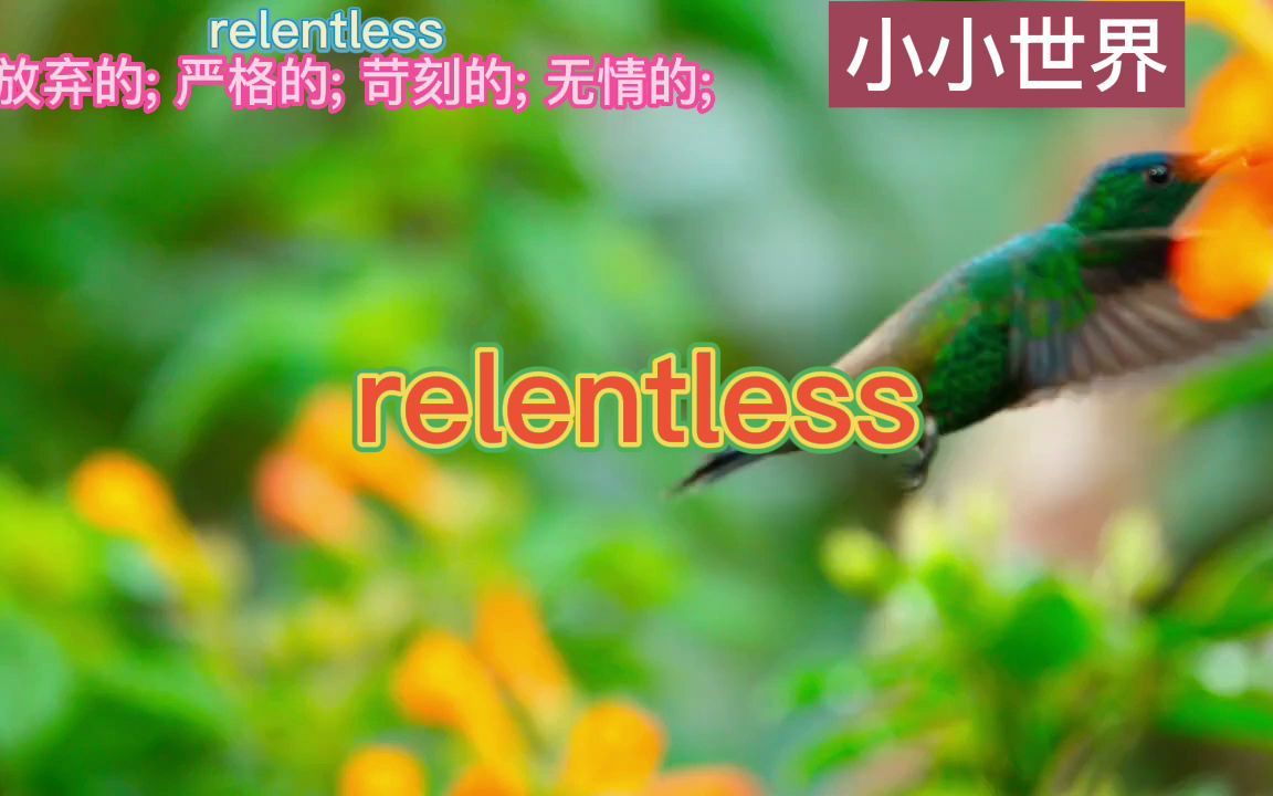 雅思单词relentless哔哩哔哩bilibili