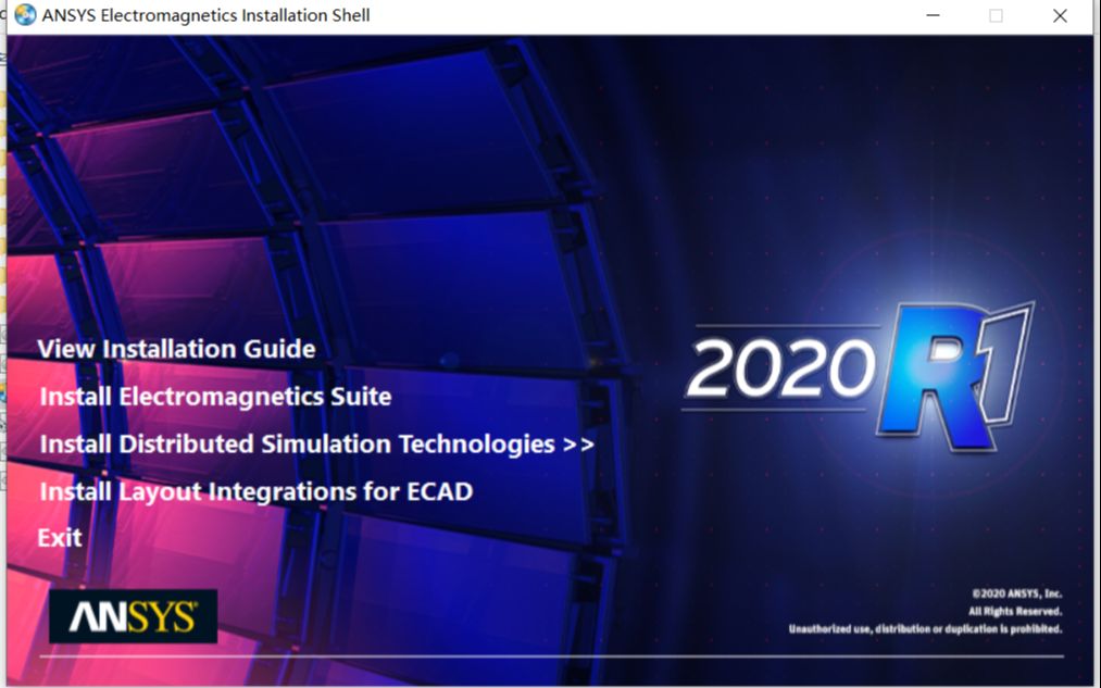 ANSYS Electronics2020R1(HFSS) 安装教程哔哩哔哩bilibili