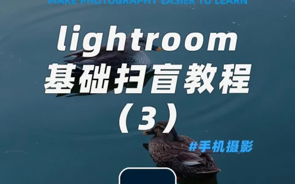 手机版Lightroom基础扫盲教程(3)哔哩哔哩bilibili